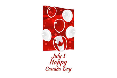 July 1, Happy Canada Day Vector Illustration. Suitable for greeting card, poster and banner.のイラスト素材