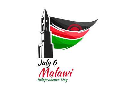 July 6, Independence Day of Malawi vector illustration. Suitable for greeting card, poster and banner.のイラスト素材