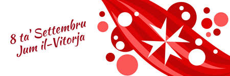 Translate: September 8, Victory day. Public holidays in Malta vector illustration. Suitable for greeting card, poster and banner.のイラスト素材