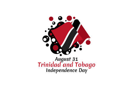 August 31, Trinidad and Tobago Independence day vector illustration. Suitable for greeting card, poster and banner.のイラスト素材
