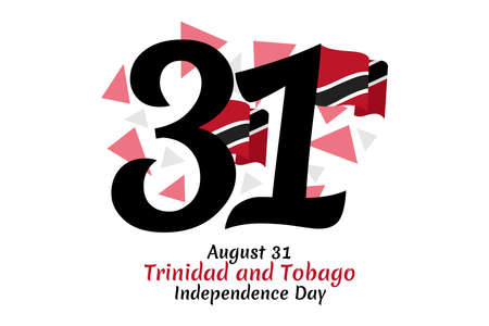 August 31, Trinidad and Tobago Independence day vector illustration. Suitable for greeting card, poster and banner.のイラスト素材