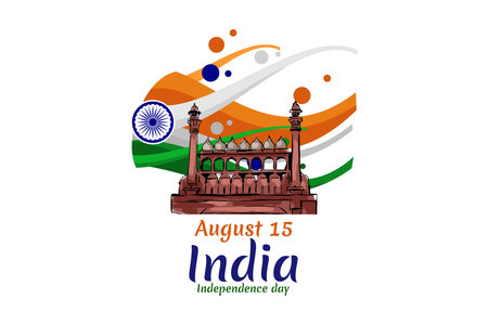 August 15, Independence day of India vector illustration. Suitable for greeting card, poster and...