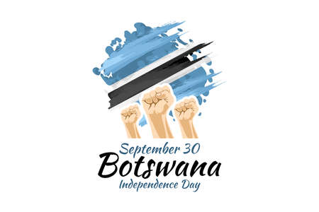 September 30, Independence Day of Botswana. vector illustration. Suitable for greeting card, poster and banner.のイラスト素材