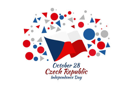 October 28, Independence day of Czech Republic vector illustration. Public holiday in Czech Republic. Suitable for greeting card, poster and banner.のイラスト素材