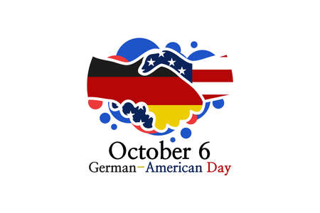 October 6, German-American Day vector illustration. Suitable for greeting card, poster and banner.のイラスト素材