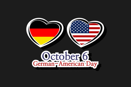 October 6, German-American Day vector illustration. Suitable for greeting card, poster and banner.のイラスト素材