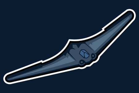 World War II era short to medium stealth fighter jet aircraft produced by German icon vector illustration.のイラスト素材