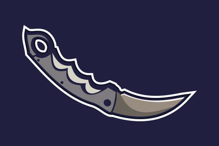 traditional Indonesian dagger kerambit vector illustrationのイラスト素材