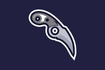 traditional Indonesian dagger kerambit vector illustrationのイラスト素材