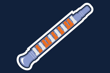 Melodica vector illustration. free-reed instrument similar to the pump organ and harmonica.のイラスト素材
