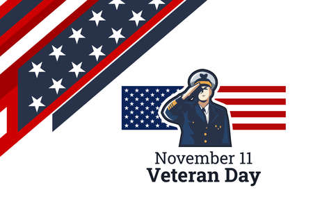 November 11, Happy Veteran Day.  
Public holidays in the united states Vector Illustration. Suitable for greeting card, poster and banner.のイラスト素材