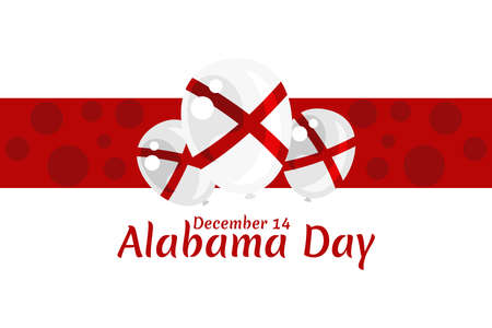 December 14, Alabama Day vector illustration. Suitable for greeting card, poster and banner.のイラスト素材