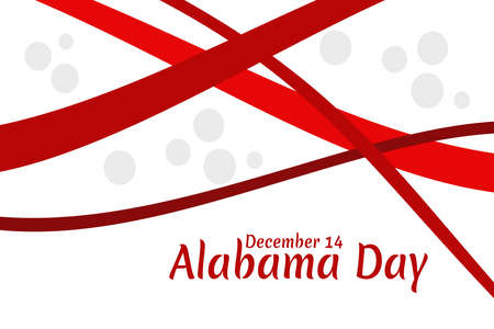 December 14, Alabama Day vector illustration. Suitable for greeting card, poster and banner.のイラスト素材
