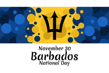 November 30, Independence Day of Barbados vector illustration. Suitable for greeting card, poster and banner.のイラスト素材