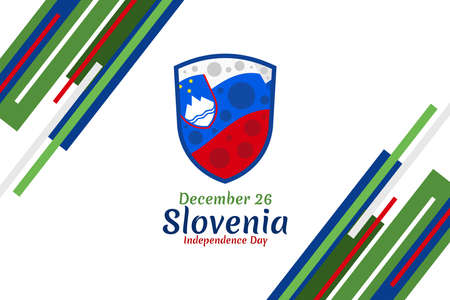 December 26, Independence day of Slovenia vector illustration. Suitable for greeting card, poster and banner.のイラスト素材
