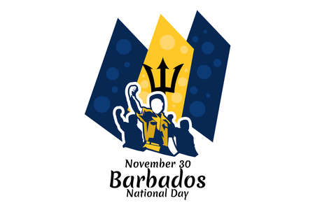 November 30, Independence Day of Barbados vector illustration. Suitable for greeting card, poster and banner.のイラスト素材