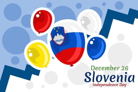 December 26, Independence day of Slovenia vector illustration. Suitable for greeting card, poster and banner.のイラスト素材