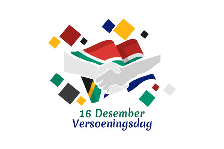Translation: December 16, Reconciliation day. Happy Reconciliation day of South Africa  vector illustration. Suitable for greeting card, poster and banner.のイラスト素材