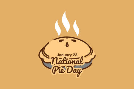 January 23, national pie day. Suitable for greeting card, poster and banner.のイラスト素材