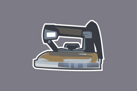 simple Clothes iron vector illustration. simple home tools icon clip art.のイラスト素材