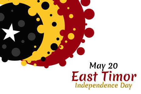 May 20, Independence day of East Timor vector illustration. Suitable for greeting card, poster and banner.のイラスト素材