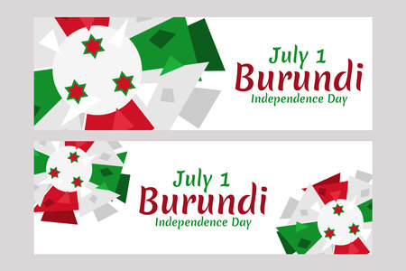 July 1, Independence Day of Burundi vector illustration. Suitable for greeting card, poster and banner.のイラスト素材