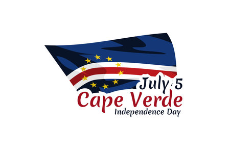 July 5, Cape verde Independence day vector illustration. Suitable for greeting card, poster and bannerのイラスト素材