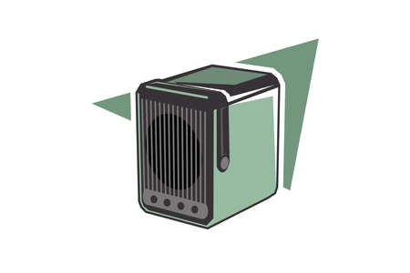 simple speaker isolated on white background. Audio music isolation. Speaker music vector illustration.のイラスト素材