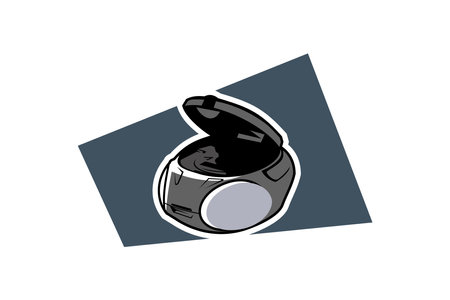 CD and DVD Player Retro Vector Illustration. simple retro icon vector. isolated vector.のイラスト素材