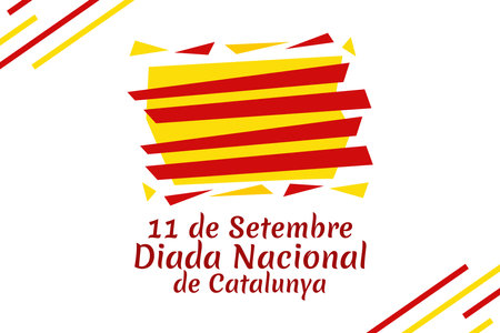 Translate: September 11, National day of Catalonia. vector illustration.  Suitable for greeting card, poster and banner.のイラスト素材