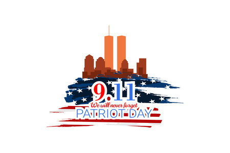 Patriot Day. September 11 We will never forget vector illustration. Suitable for greeting card,...