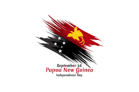 September 16, Independence Day of Papua New Guinea. vector illustration. Suitable for greeting card, poster and banner.のイラスト素材