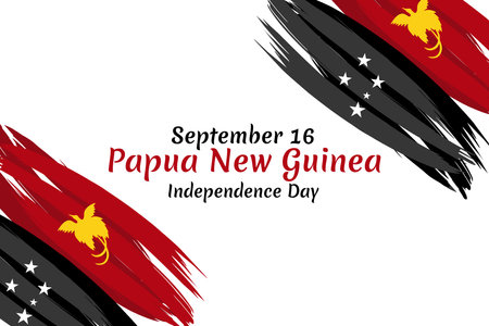 September 16, Independence Day of Papua New Guinea. vector illustration. Suitable for greeting card, poster and banner.のイラスト素材