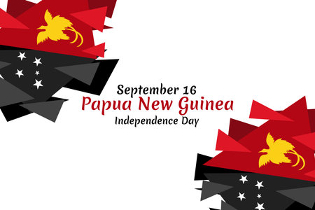 September 16, Independence Day of Papua New Guinea. vector illustration. Suitable for greeting card, poster and banner.のイラスト素材