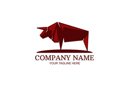 Bull Company Logo Vector Illustration. Suitable for business company, modern company, etc.のイラスト素材