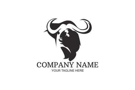 Bull Company Logo Vector Illustration. Suitable for business company, modern company, etc.のイラスト素材