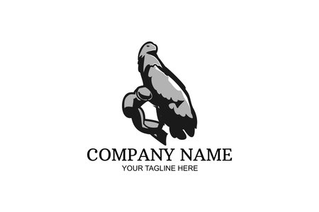 Eagle Company Logo Vector Illustration. Suitable for business company, modern company, etc.のイラスト素材