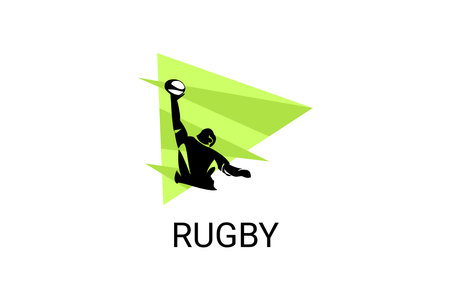 Rugby sport vector simple icon. playing rugby. sport pictogram vector illustration.のイラスト素材