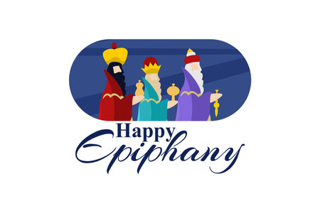 illustration of Epiphany (Epiphany is a Christian festival) vector. Suitable for greeting card, poster and banner.のイラスト素材