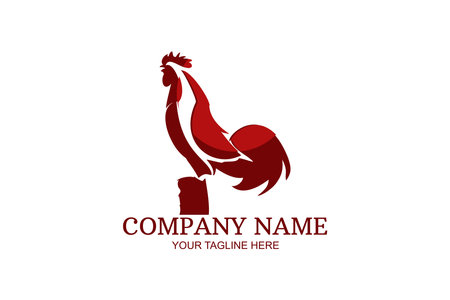Rooster animal Company Logo Vector Illustration. Suitable for business company, modern company, etc.のイラスト素材