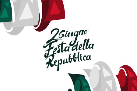 2 giugno, Festa della Repubblica (Translation: June 2, Republic Day). Happy Republic day of Italy Suitable for greeting card, poster and banner.のイラスト素材