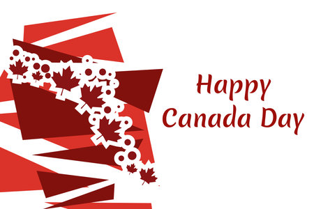 Happy Canada Day Vector Illustration. Suitable for greeting card, poster and banner.のイラスト素材