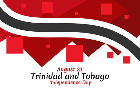 August 31, Trinidad and Tobago Independence day vector illustration. Suitable for greeting card, poster and banner.のイラスト素材