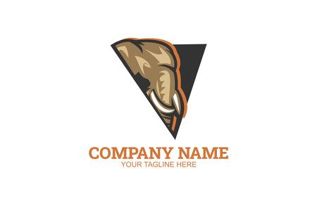 Elephant animal Company Logo Vector Illustration. Suitable for business company, modern company, etc.のイラスト素材
