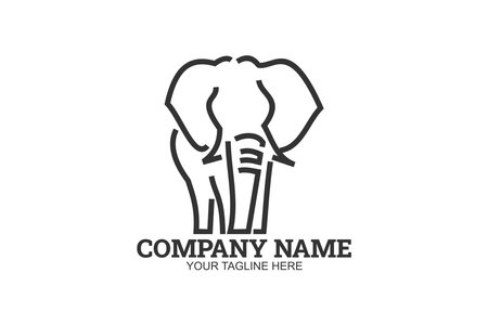 Elephant animal Company Logo Vector Illustration. Suitable for business company, modern company, etc.のイラスト素材