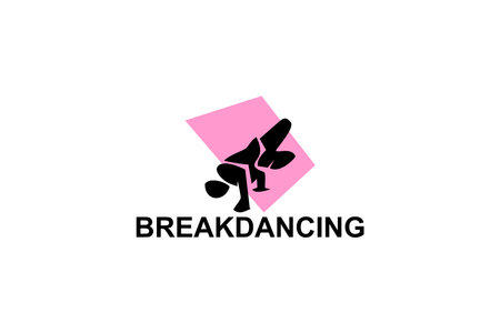 breakdancing vector line icon. dance, practice breakdancing stance. sport dance pictogram illustration.のイラスト素材