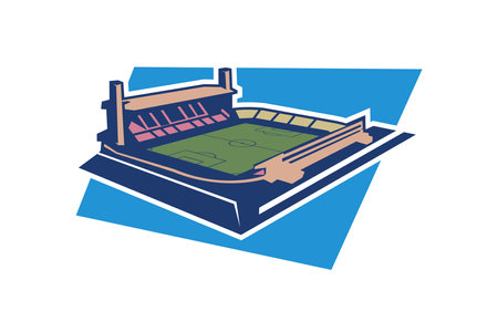 Simple football stadium icon, Sport icon, flat, football stadium vector icon. vector illustration.のイラスト素材