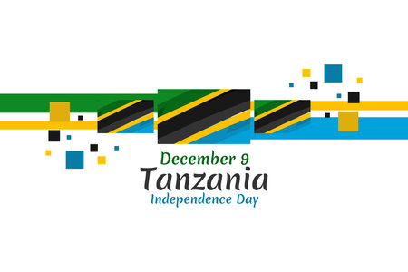 December 9, Independence Day of Tanzania vector illustration. Suitable for greeting card, poster and banner.のイラスト素材
