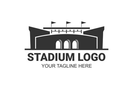 Simple Stadium logo, Sport logo, flat, vector logo vector illustration.のイラスト素材