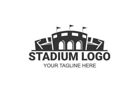 Simple Stadium logo, Sport logo, flat, vector logo vector illustration.のイラスト素材